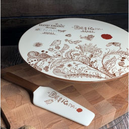 Тортовница 32 см с лопаткой ПТИЧИЙ ДВОРИК в под.уп.(х4) арт.110397