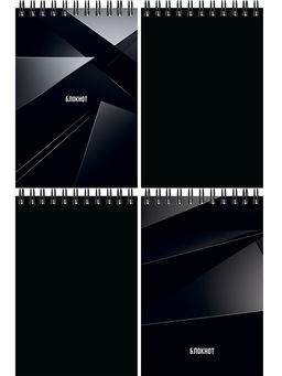 Цена за 5 шт. Блокнот А6 40л. на гребне "В черном цвете" ("Prof-Press", Б40-9342)