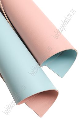 Кожзам двусторонний 1,8 мм, А4 (5 листов) SF-7261, голубой/нежно-розовый №20