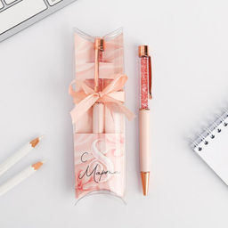 Ручка шариковая, синяя паста, 1.0 мм, с шейкером подарочная, металл С 8 марта