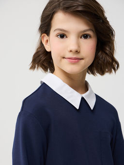 14543 Джемпер для девочек F072.01-3 синий - Смена фото 4