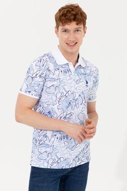 U. S. Polo Assn Мужская синяя футболка с воротником-поло - U.s. polo assn фото 3