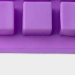 Форма для льда Доляна «Фигуры.Куб», силикон, 26×15×3.2 см, 15 ячеек (3.2×3.2 см), фиолетовая