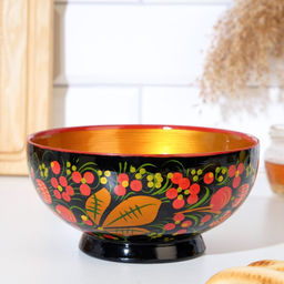 Чашка деревянная хохлома «Ягодка», 15×7 см