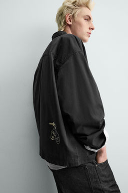 EMBROIDERED ZIP-UP POLO SHIRT - Zara фото 7