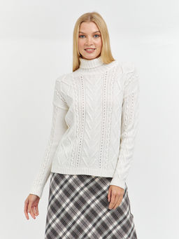 водолазка женская со спущенной линией плеча и с косами - Glenfield фото 4