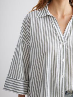 ?izgili Oversize Kad?n G?mlek