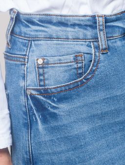 Юбка с асимметричными деталями и необработанным низом - Vilatte фото 4