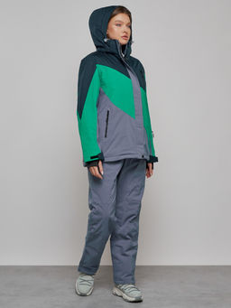 Горнолыжный костюм женский большого размера зимний черного цвета 02308Ch - Mtforce фото 8