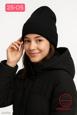 Шапка женская двойная зимняя