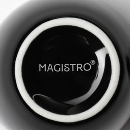 Кофейная пара фарфоровая Magistro Coffee time, 2 предмета: чашка 80 мл, блюдце d=11,5 см, цвет чёрный  фото 8