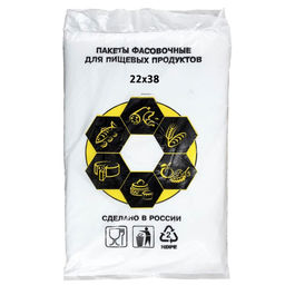 Пакеты фасовочные (фасовка) ПНД 22x38 9мкр В пластах ПЧЕЛКА (арт 85050) ФНД05232 пласт/500шт.