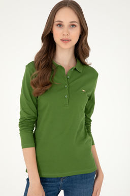 Женский зеленый базовый свитшот Неожиданная скидка в корзине - U.s. polo assn фото 10