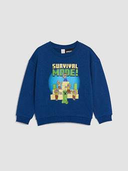 Minecraft Bask?l? Erkek ?ocuk Sweatshirt