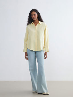 ?izgili Oversize Modal Kar???ml? Kad?n G?mlek