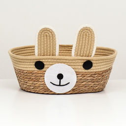 Экологичный лежак Мишка для животных (хлопок+рогоз), 35 х 27 х 13 см, вес до 8 кг - Пижон фото 2