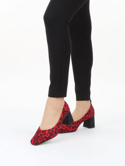 06-A129A-753PN RED/LEOPARD Туфли женские (натуральная замша)