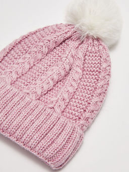 Kendinden Desenli K?z ?ocuk Triko Bere ve Boyunluk 2li - Waikiki фото 3