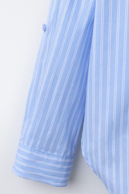 STRIPED POPLIN SHIRT AND RIBBED T-SHIRT PACK - Zara фото 6