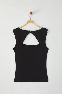 K?rm?z? S?rt Detayl? Fitted/Vucuda Oturan Kare Yaka Esnek Orme Bluz TWOSS25BZ00232 - Trendyolmilla фото 8