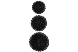 Набор 3 плетеных корзин, 1 корзинка 18*18*15 см, 1 корзинка 15*15*13см, 1 корзинка 12*12*10см, тем-с