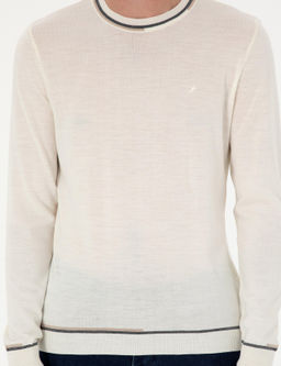 Белый зауженный свитер - Cacharel фото 6