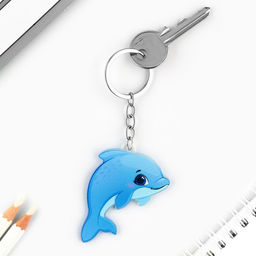 Цена за 2 шт. Брелок для ключей детский «Дельфин», 3,5 х 10 см