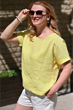 Оригинальная блуза со вставкой по спинке 004