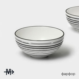 Салатники Magistro Hypnose, 650 мл, 14.7×7 см, набор 2 шт., фарфор, белые