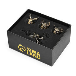 Подарочный набор 4 в 1 "Охотнику": 3 рюмки для водки  по 30 мл, дозатор