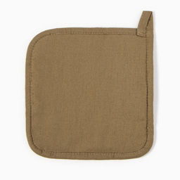 Цена за 2 шт. Прихватка «Этель» ECO, оливковая, 19×19 см, 70% хлопок, 30% лён, ватин 250 г/м²