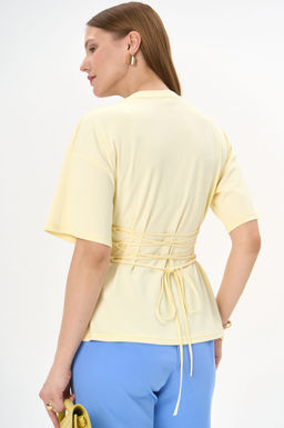 Футболка с завязками Николь (жёлтый) - Эльза фото 19