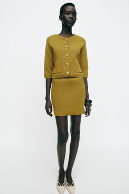 KNIT CARDIGAN WITH GOLDEN BUTTONS - Zara фото 2