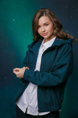 Бомбер женский на молнии Deep Azure