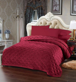Покрывало Ромб 150х210 Бордовый POKARR02