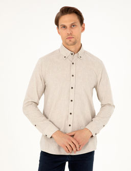 Bej Regular Fit Uzun Kollu G_mlek