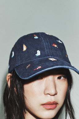 TWILL CAP WITH EMBROIDERY