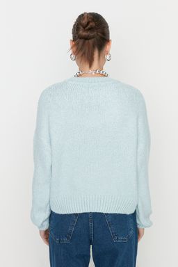 Mint Genis Kal?p Yumusak Dokulu Basic Triko Kazak TWOAW23KZ00185