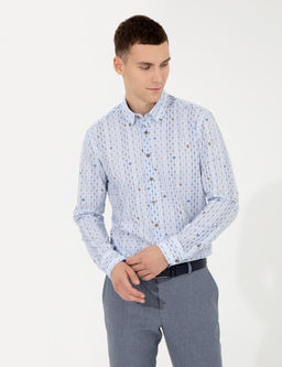 Mavi Slim Fit Uzun Kollu G_mlek