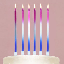 Цена за 2 шт. Свечи для торта Make a wish, 6 шт., 13×0.5 см