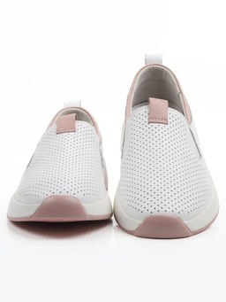 06-YG108-2 WHITE/PINK Туфли летние женские (натуральная кожа)