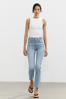 TRF CROPPED FLARE HIGH-WAIST JEANS - Zara фото 43