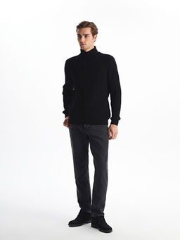 Bal?k?? Yaka Uzun Kollu Erkek Triko Kazak