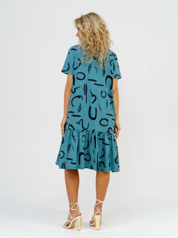 872 Платье "Темно-бирюзовый"