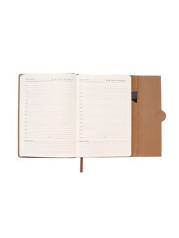 Ежедневник недатированный формат А5, с клапаном, 96 листов, в линейку, пвх, серый - Simaland фото 10