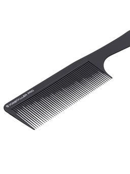 Kristaller Профессиональный гребень для волос с ручкой 0611, карбон, черный, 22 см  фото 4