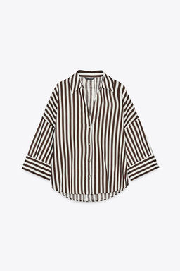 WIDE-SLEEVE LINEN BLEND SHIRT - Zara фото 49