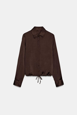 SATIN SHIRT ZW COLLECTION - Zara фото 3
