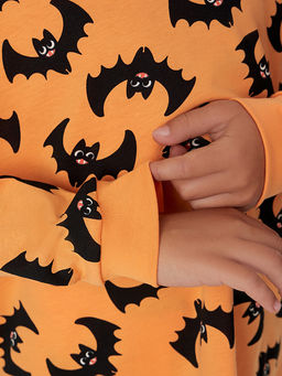 Комплект для мальчиков оранжевый с принтом летучие мыши - Mark formelle фото 5