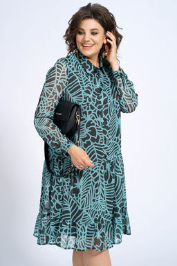 Платье ALANI 2146 бирюза с черным - Alani collection фото 6